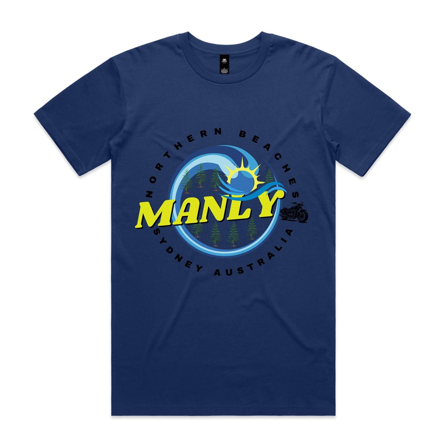 Lost Manly custom logo edition - The Barry AS Colour Staple Tee - Lost Manly Shop