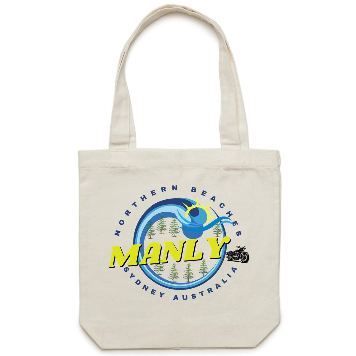 Lost Manly custom logo Manly Australia edition AS Colour - Shoulder Canvas Tote Bag - Lost Manly Shop