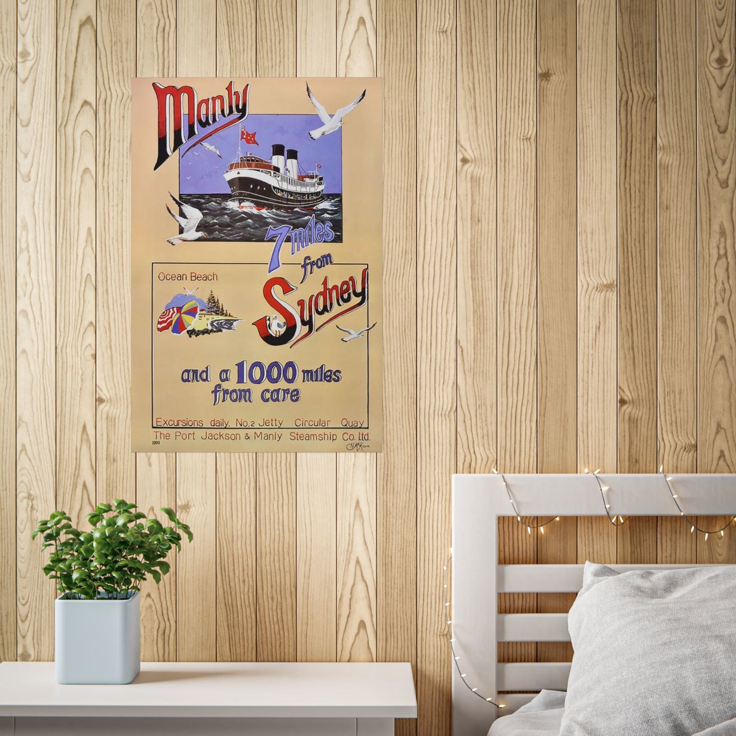 Lost Manly Vintage Poster Print - Australian Artist Henry McKain (1939-1990)