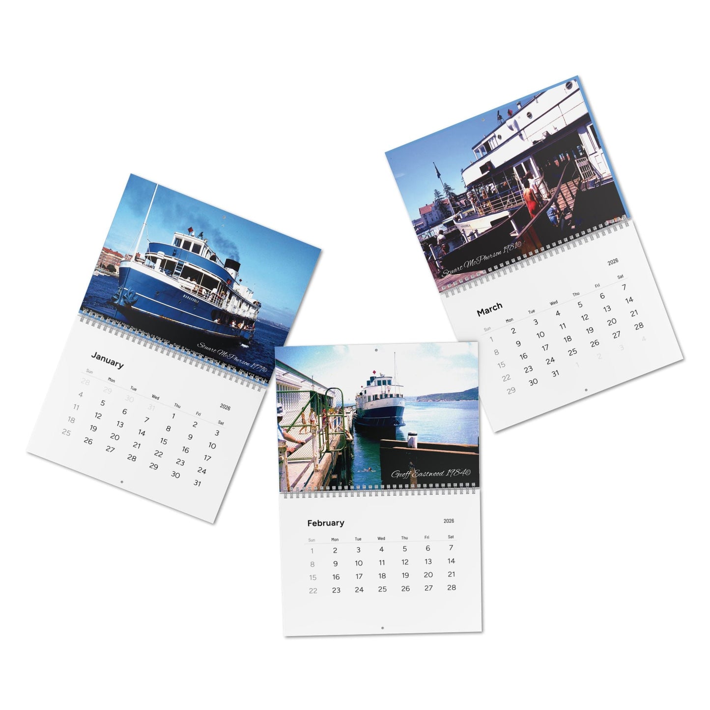 Manly Ferries Journey Through Time 2026 Wall Calendar