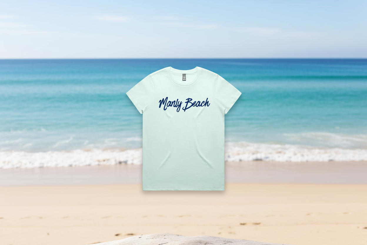 Lost Manly Custom Manly Beach Logo Edition AS Colour Women's Maple Tee - Lost Manly Shop