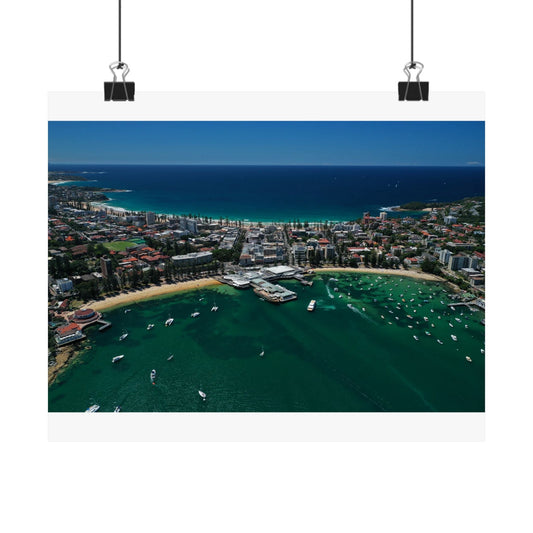 Manly Aerial Photographer Haig Gilchrist Vibrant Matte Horizontal Poster, Wall Art, Home Decor