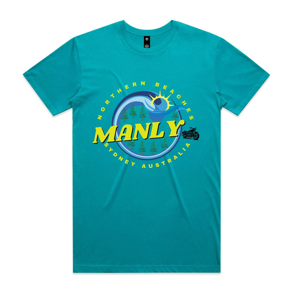 Lost Manly custom logo The Manly Barry AS Colour Staple Tee - Lost Manly Shop