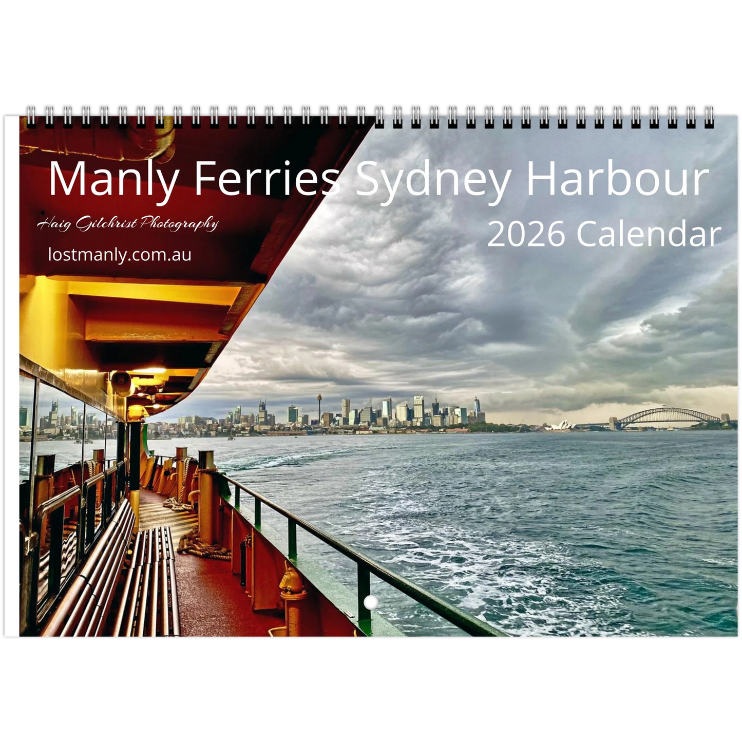 Manly Ferries on Sydney Harbour 2026 Wall Calendar