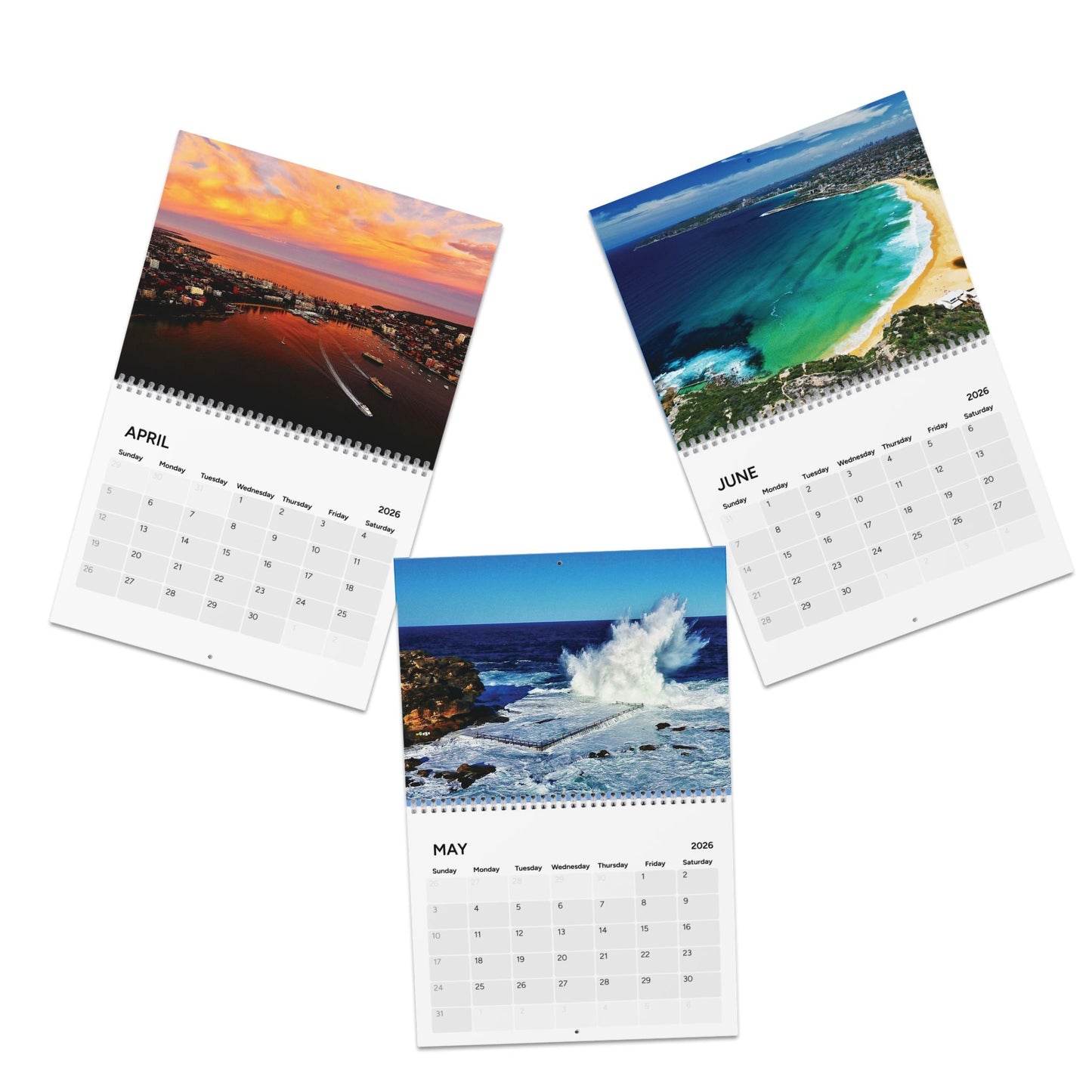 2026 Northern Beaches Sydney Scenic Coastal Wall Calendar