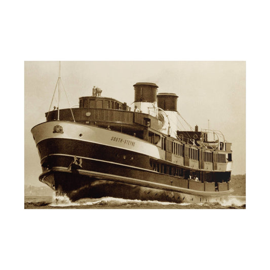 South Steyne Maiden Voyage 1938 Vintage Maritime Unframed Poster - Nautical Home Decor