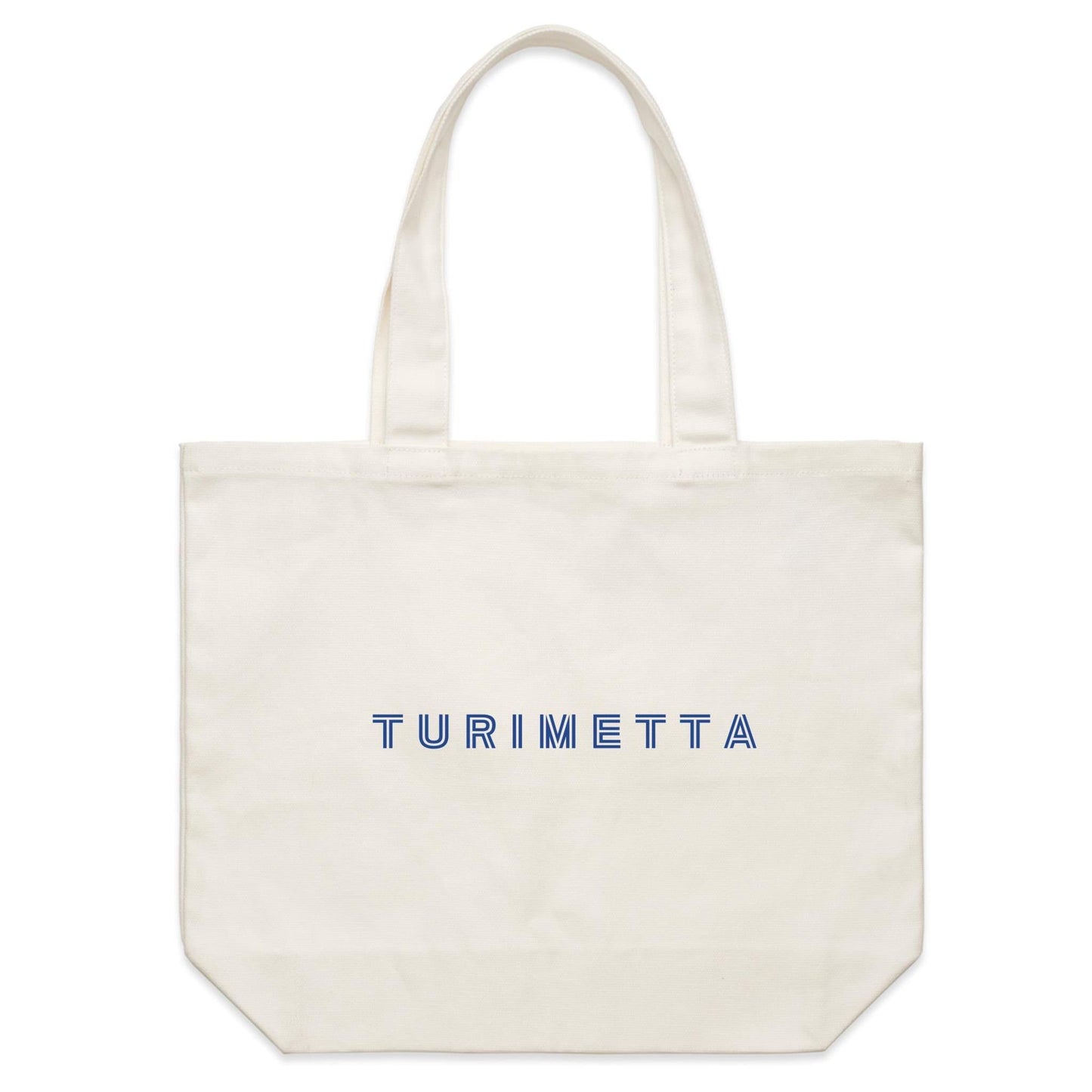 AS Colour - Shoulder Canvas Tote Bag Turimetta custom logo navy font