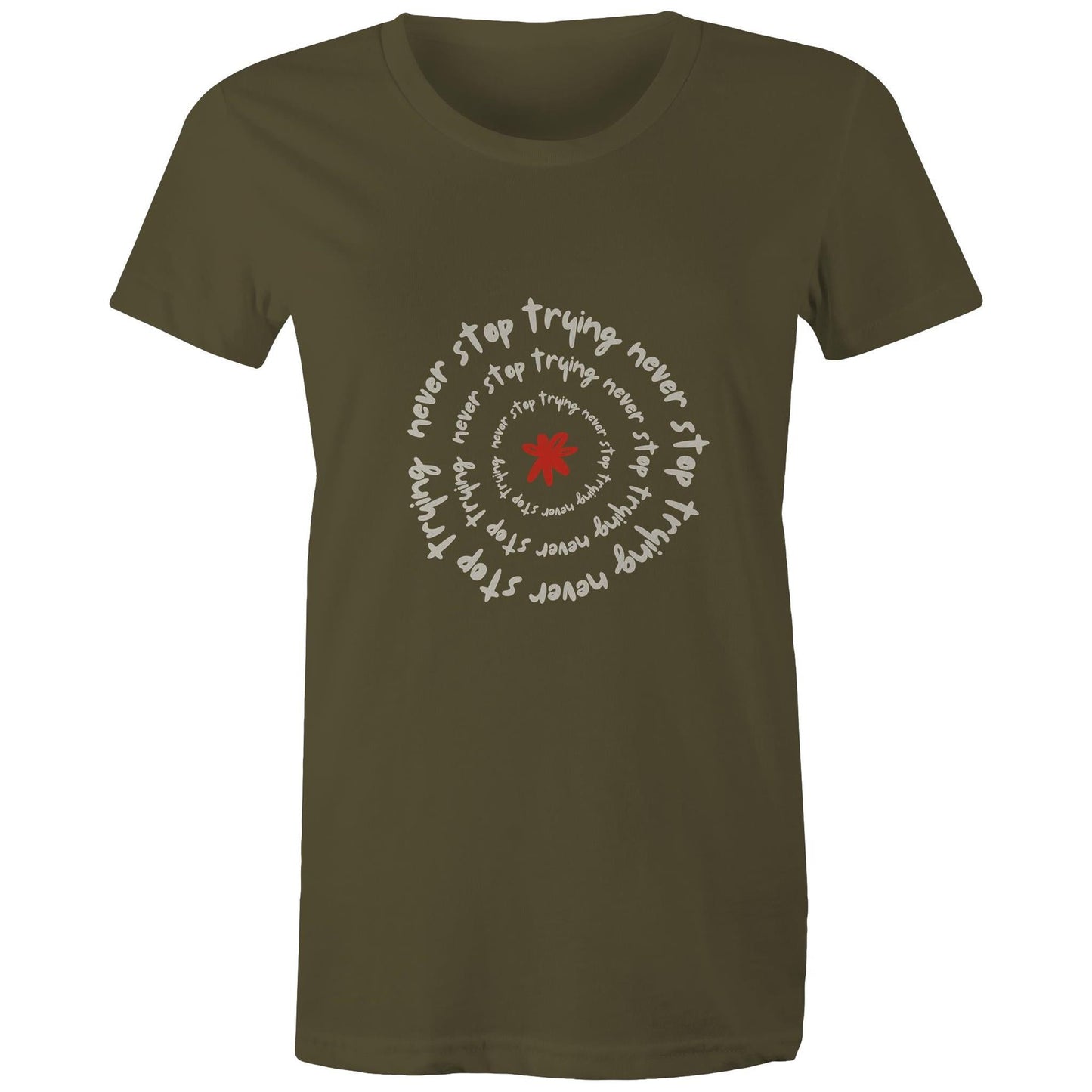 Maple Tee Inspirational Saying Logo Print