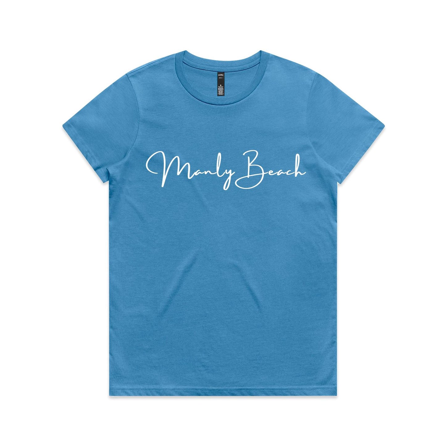 Lost Manly custom logo Manly Beach edition AS Colour Women's Maple Tee - Lost Manly Shop