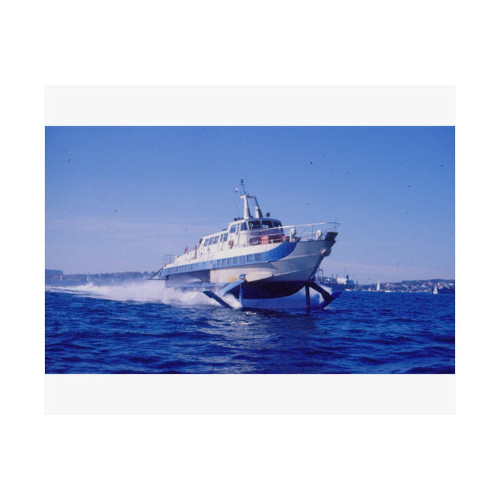 "Curl Curl" Hydrofoil 1970s Poster Vibrant Matte Horizontal Poster, Wall Art, Home Decor - original imperfections