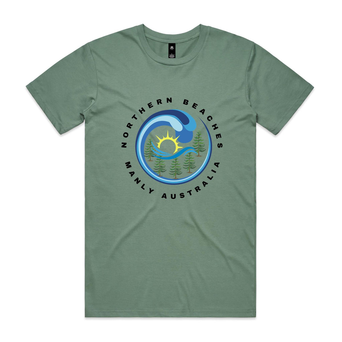 Lost Manly custom logo edition Manly AS Colour Staple Tee - Lost Manly Shop