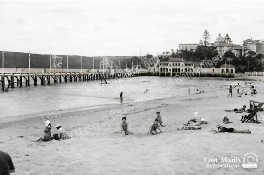 Manly Harbour Pool & Promenade — Restored mid1930s Photograph - Lost Manly Shop