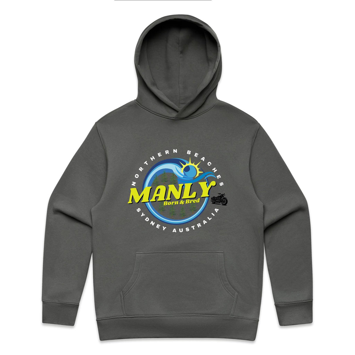 Lost Manly custom logo The Manly Barry Born & Bred edition AS Colour Relax Hood - Lost Manly Shop