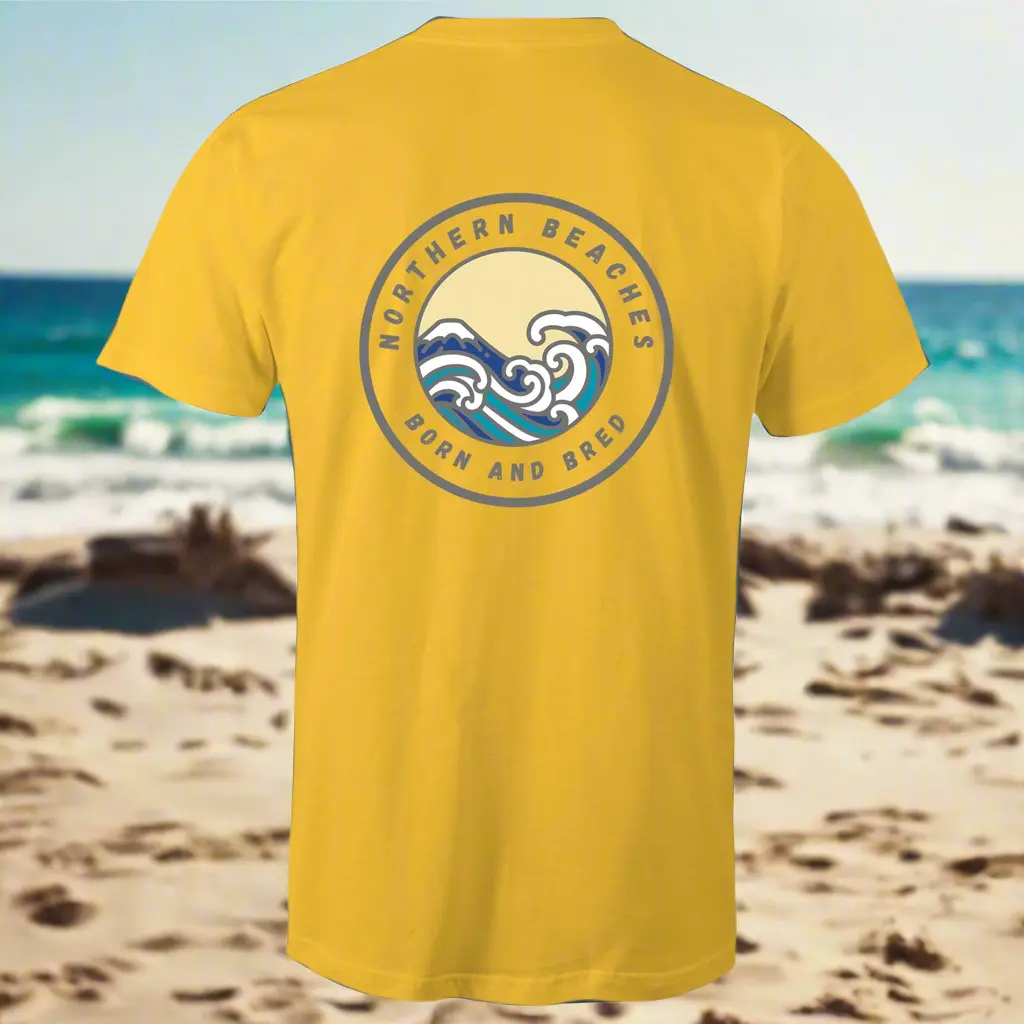 Born and Bred Northern Beaches Sydney Australia Printed Logo T-Shirt