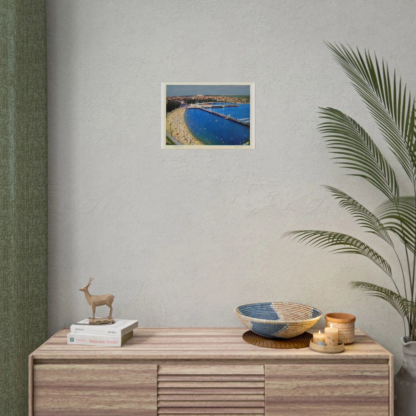 Manly Harbour 1955 Vintage Poster