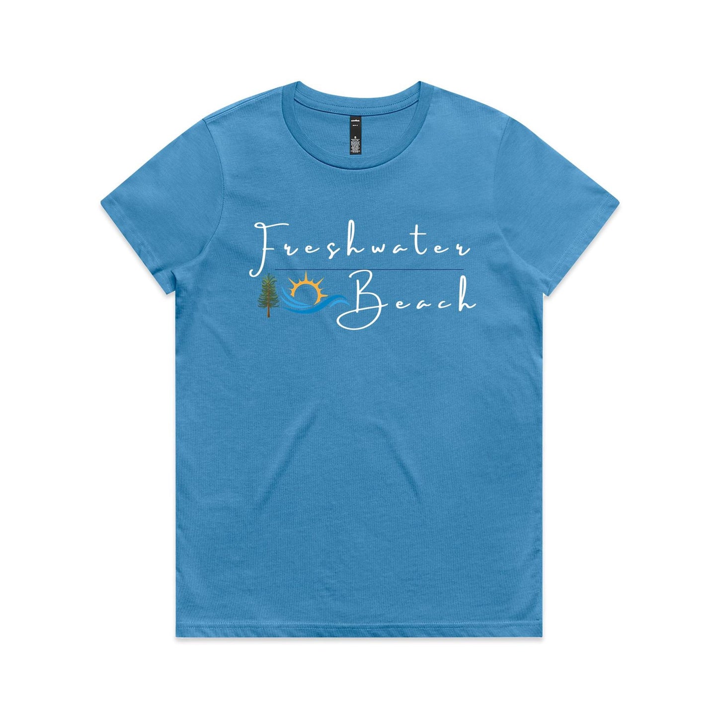 Lost Manly custom logo Manly Beach edition AS Colour Women's Maple Tee - Lost Manly Shop