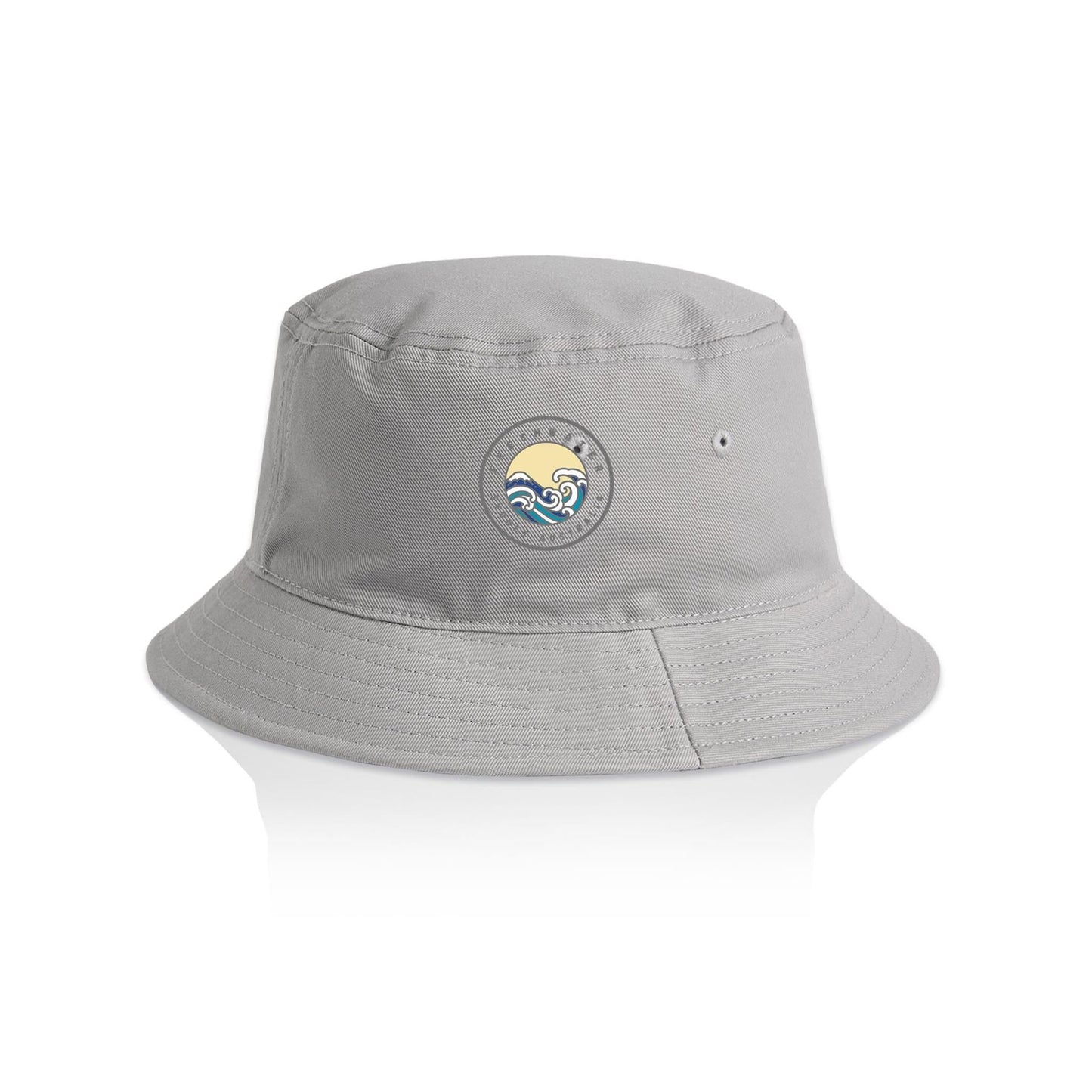 AS Colour Bucket Hat Freshwater Australia custom logo grey font