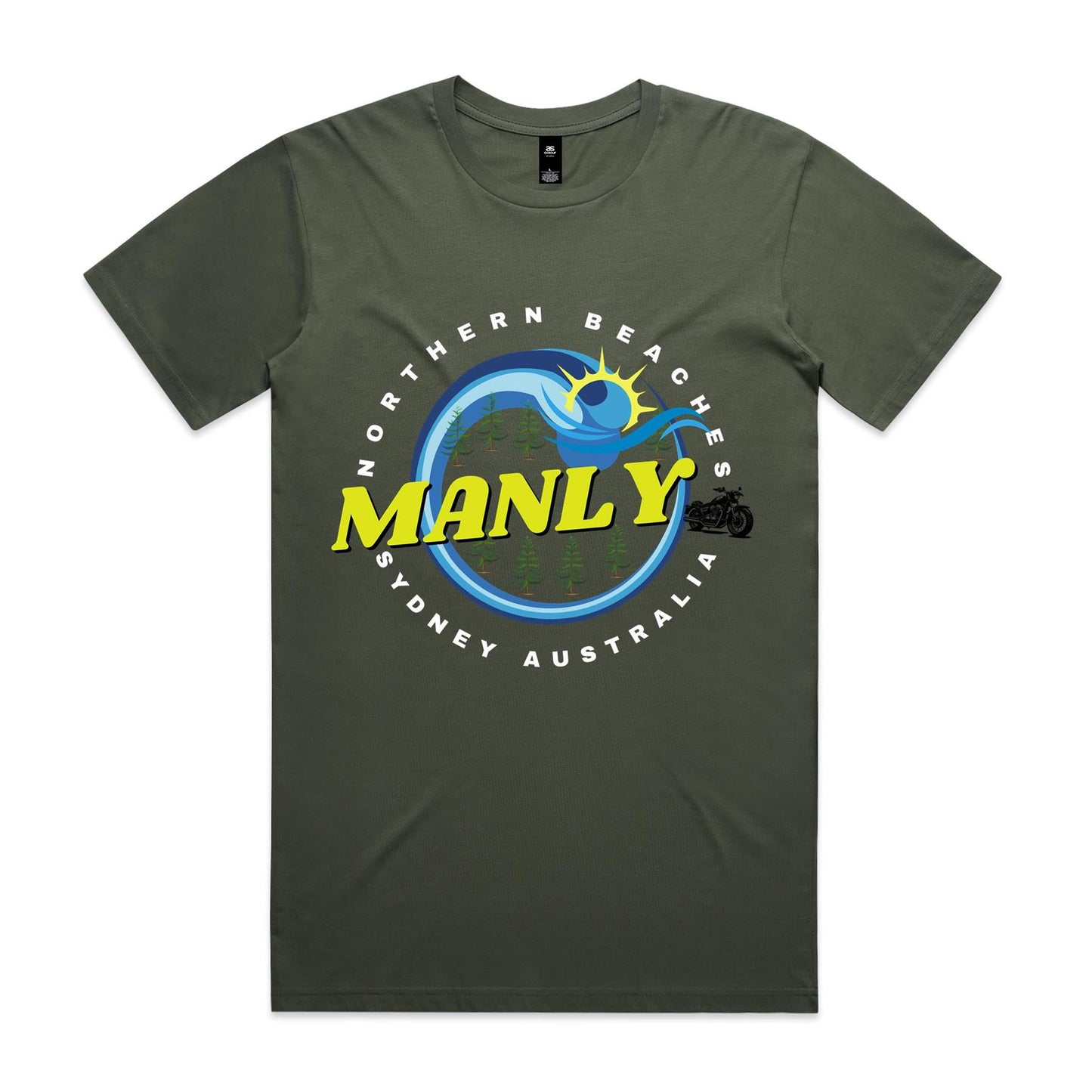 Lost Manly custom logo edition The Manly Barry AS Colour Tee - Lost Manly Shop
