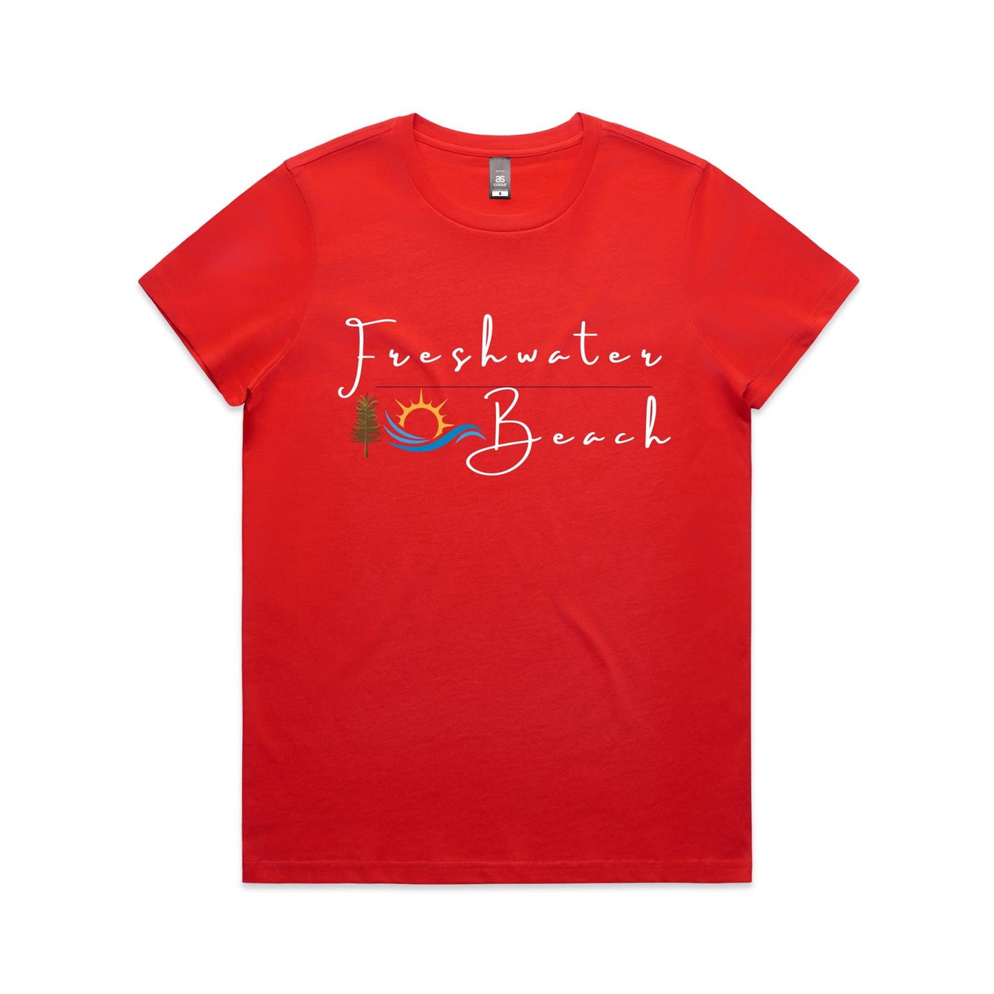 Lost Manly custom logo Freshwater Beach edition AS Colour Women's Maple Tee - Lost Manly Shop
