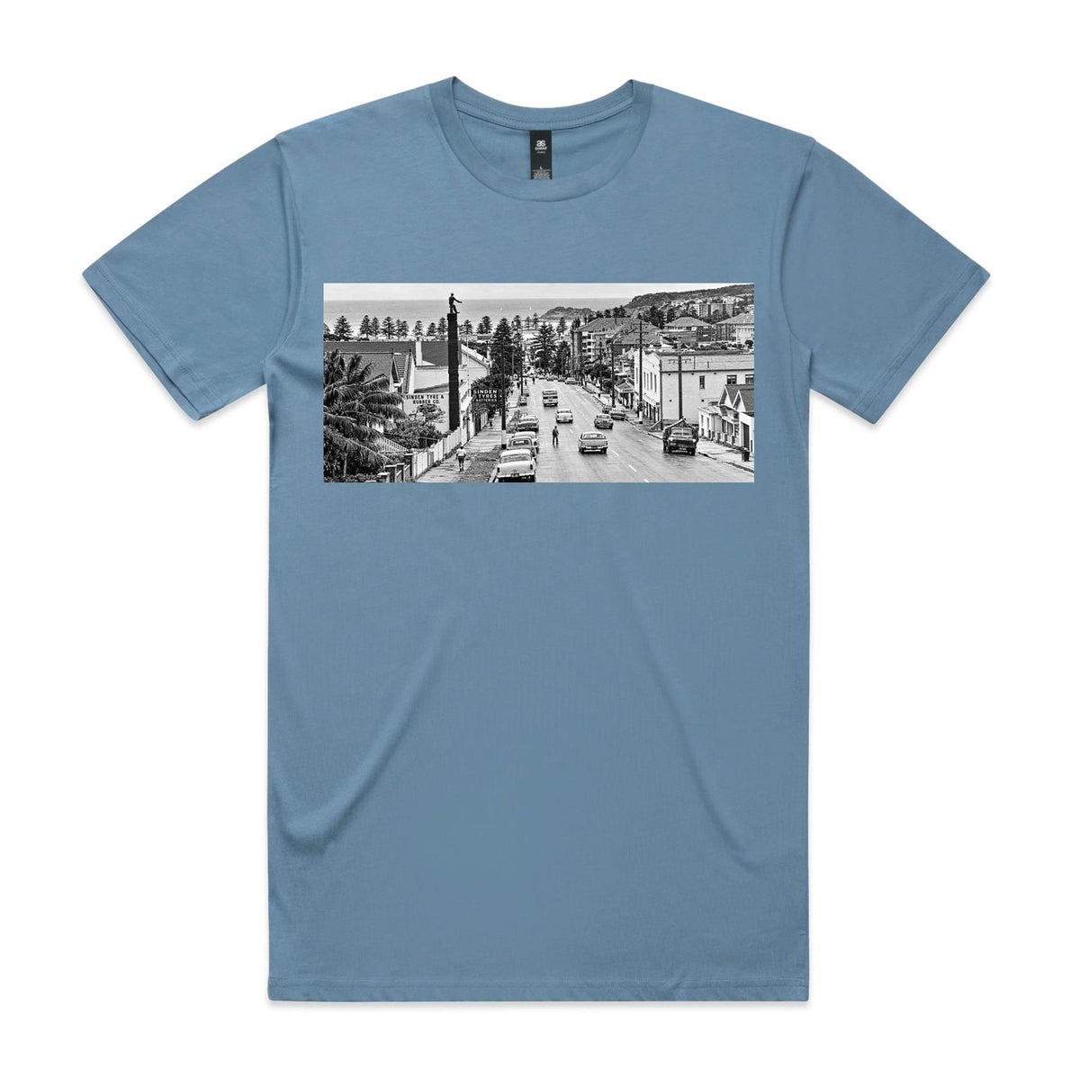 Vintage Manly Tyre Man Cotton T-Shirt | Northern Beaches