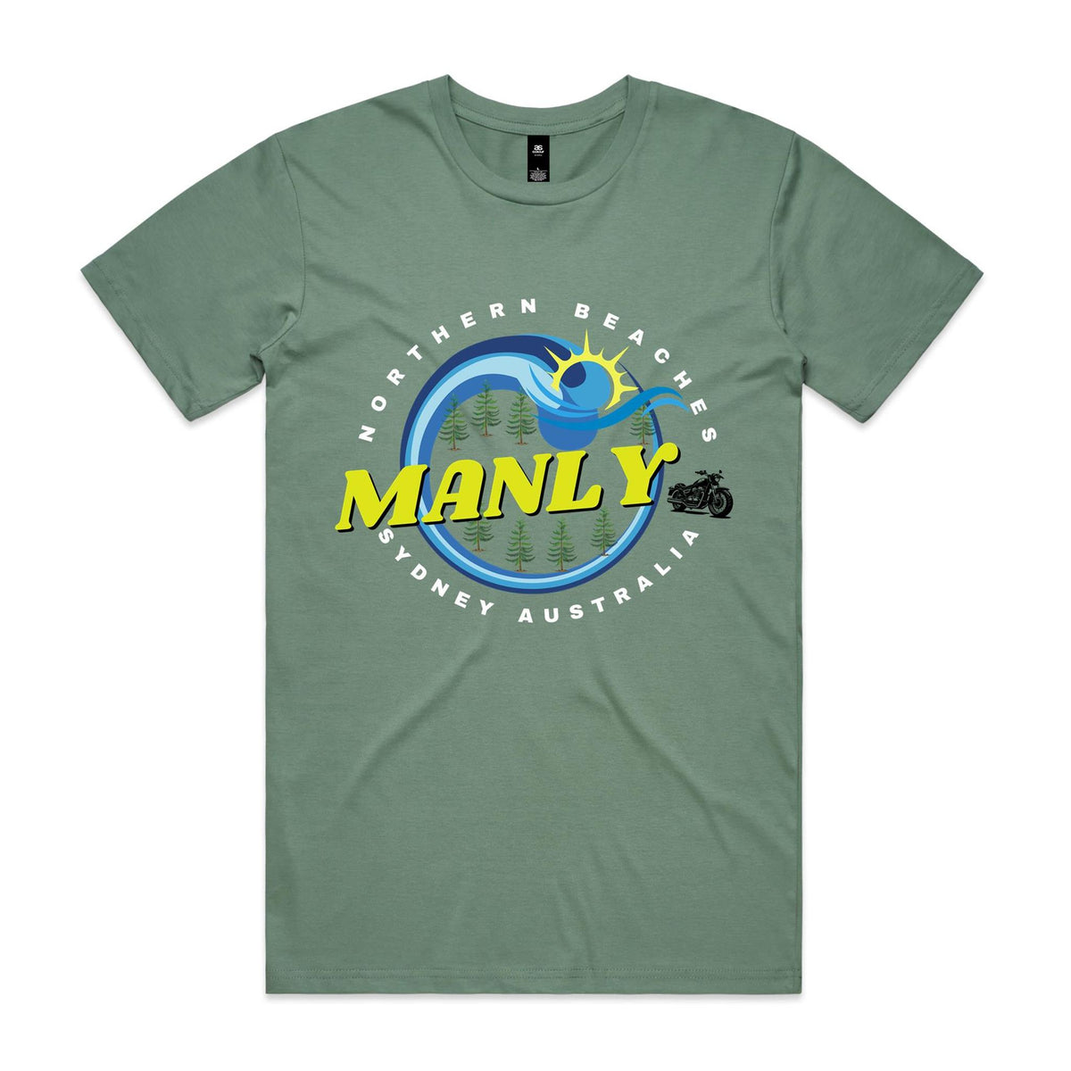 Lost Manly custom logo The Manly Barry AS Colour Staple Tee - Lost Manly Shop