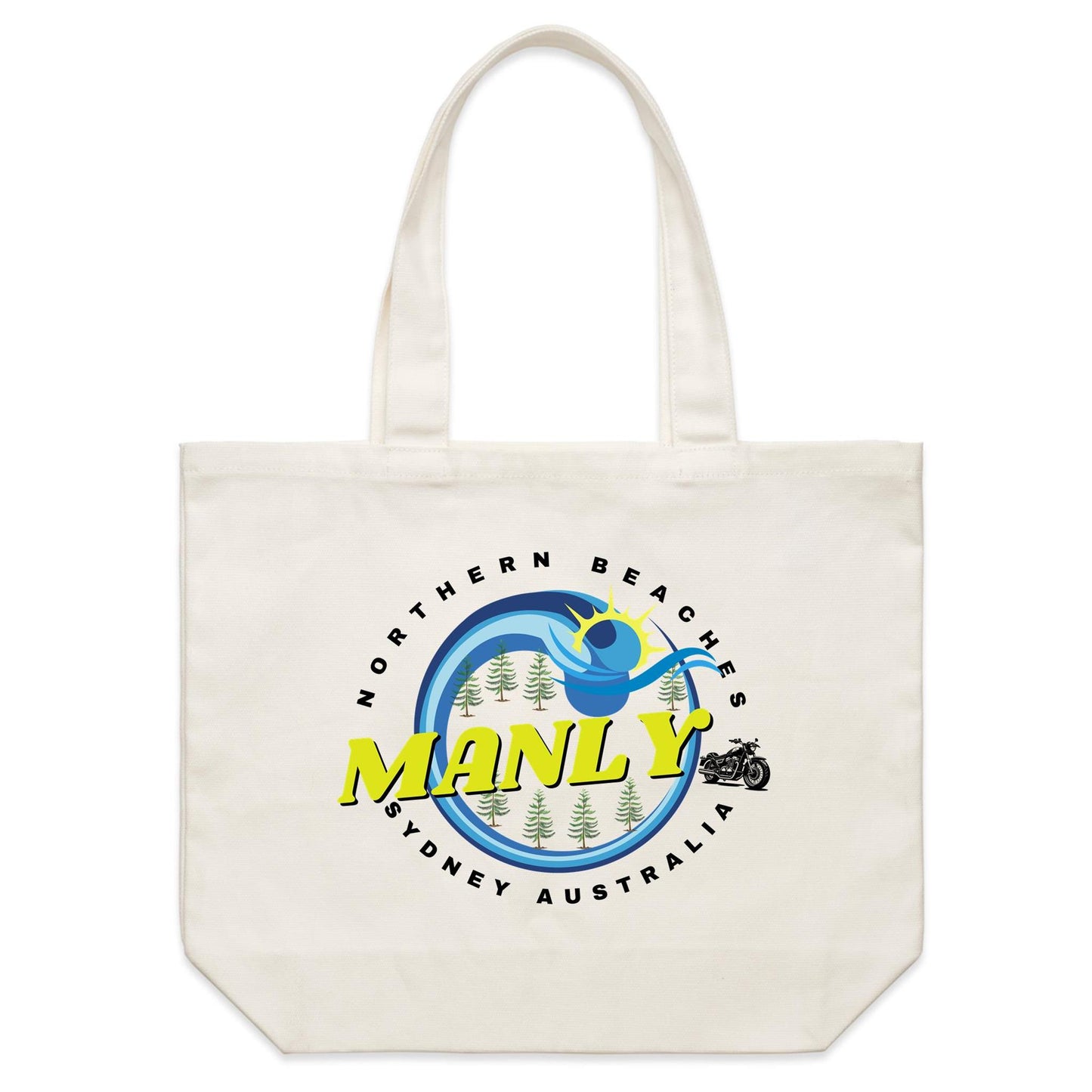 Lost Manly custom logo Manly Australia edition AS Colour - Shoulder Canvas Tote Bag - Lost Manly Shop