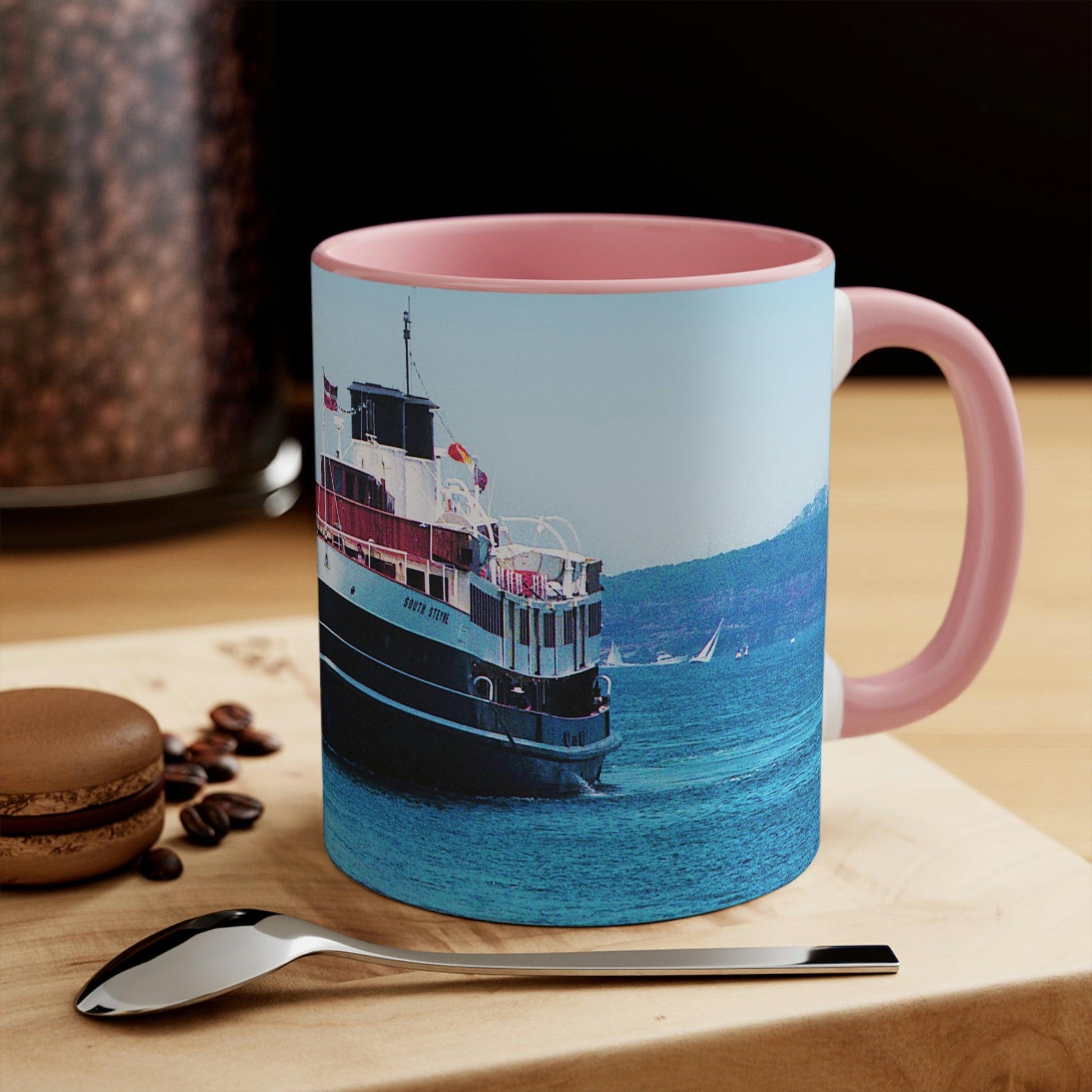 Colourful Accent Mug SS South Steyne and MV Narrabeen 1991 Geoff Eastwood photo - Lost Manly Shop
