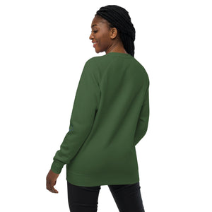 Unisex raglan sweatshirt with logo in 3 places front sleeve back lable - Lost Manly Shop