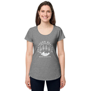 Women’s round neck tee with logo in 2 places - Lost Manly Shop