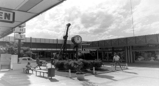 Warringah Mall Clock installation 1970