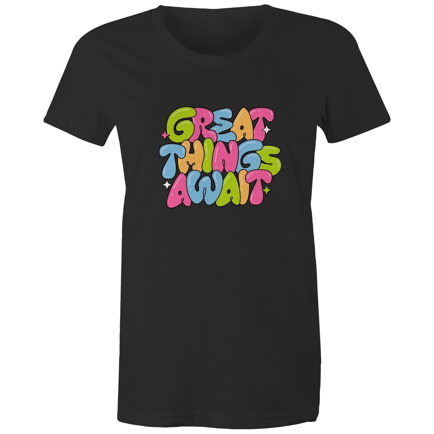 Women's Maple Tee Great Things Await 