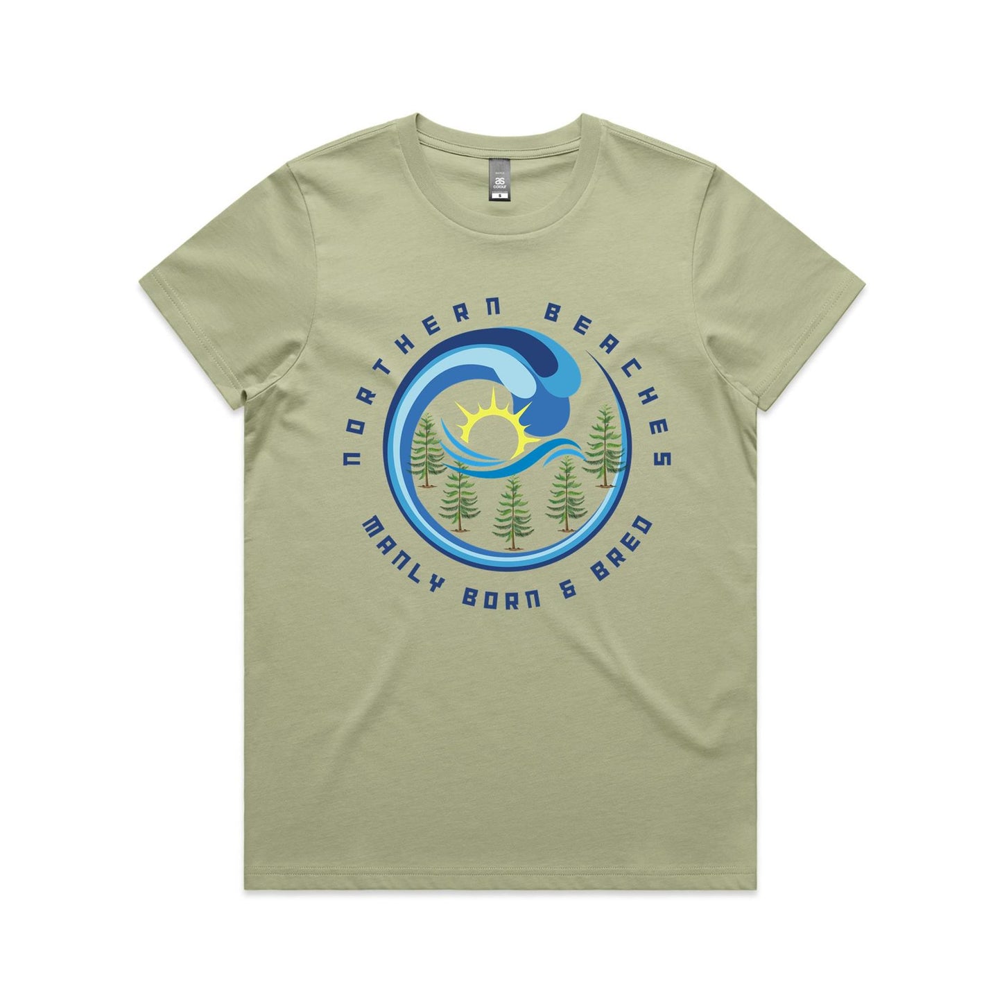 Lost Manly Custom Manly Beach Logo Edition AS Colour Women's Maple Tee - Lost Manly Shop