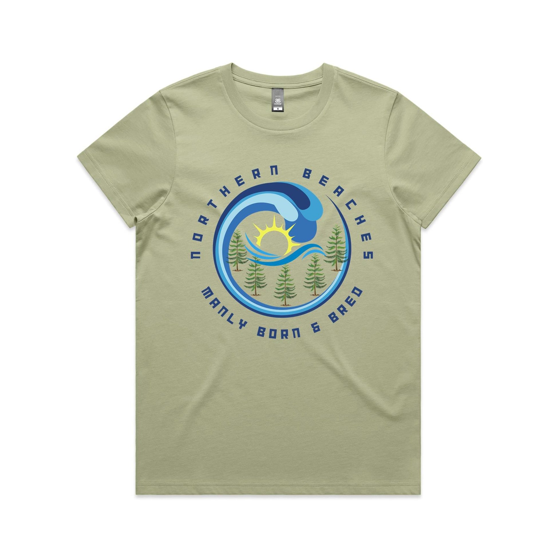 Lost Manly Custom Manly Beach Logo Edition AS Colour Women's Maple Tee - Lost Manly Shop