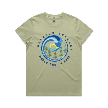 Lost Manly Custom Manly Beach Logo Edition AS Colour Women's Maple Tee - Lost Manly Shop