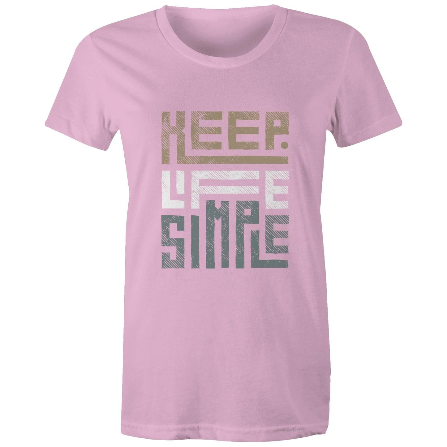 Women's Maple Tee Keep Life Simple Print 