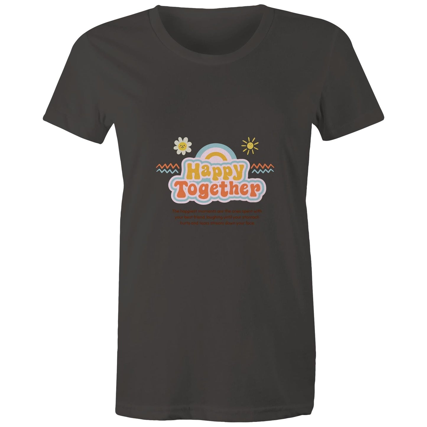 Maple Tee Happy Together Logo Print 