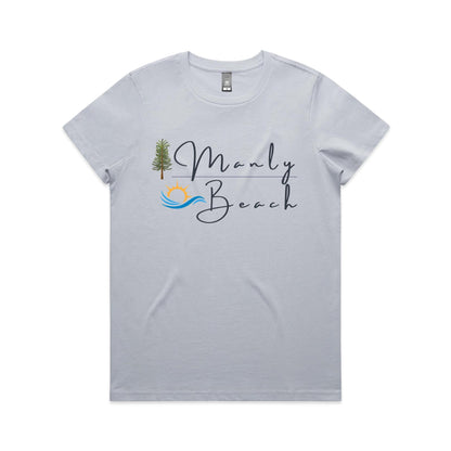 Lost Manly Custom Manly Beach Logo Limited Edition AS Colour Women's Maple Tee - Lost Manly Shop