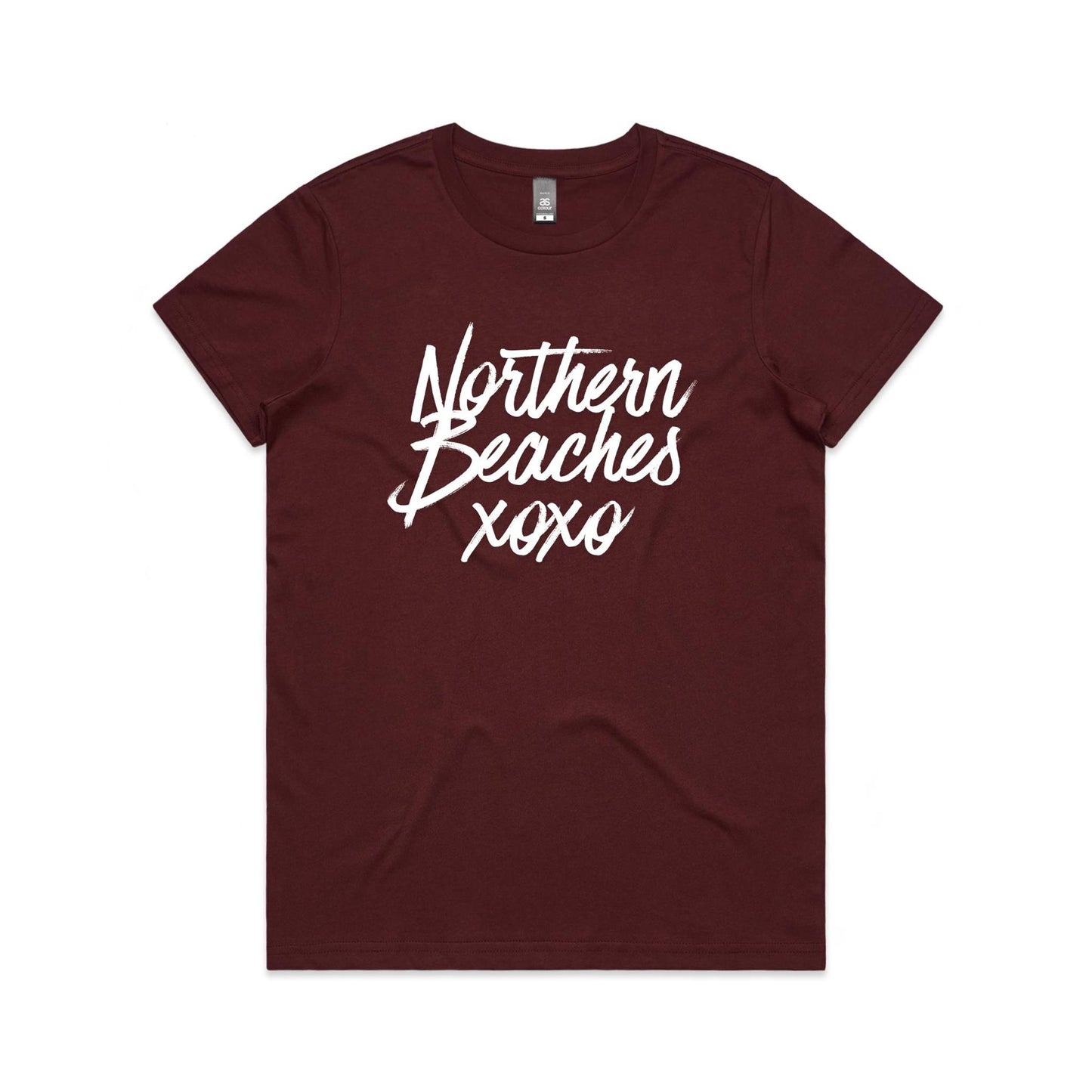 Lost Manly custom logo Northern Beaches xoxo edition AS Colour Women's Maple Tee - Lost Manly Shop