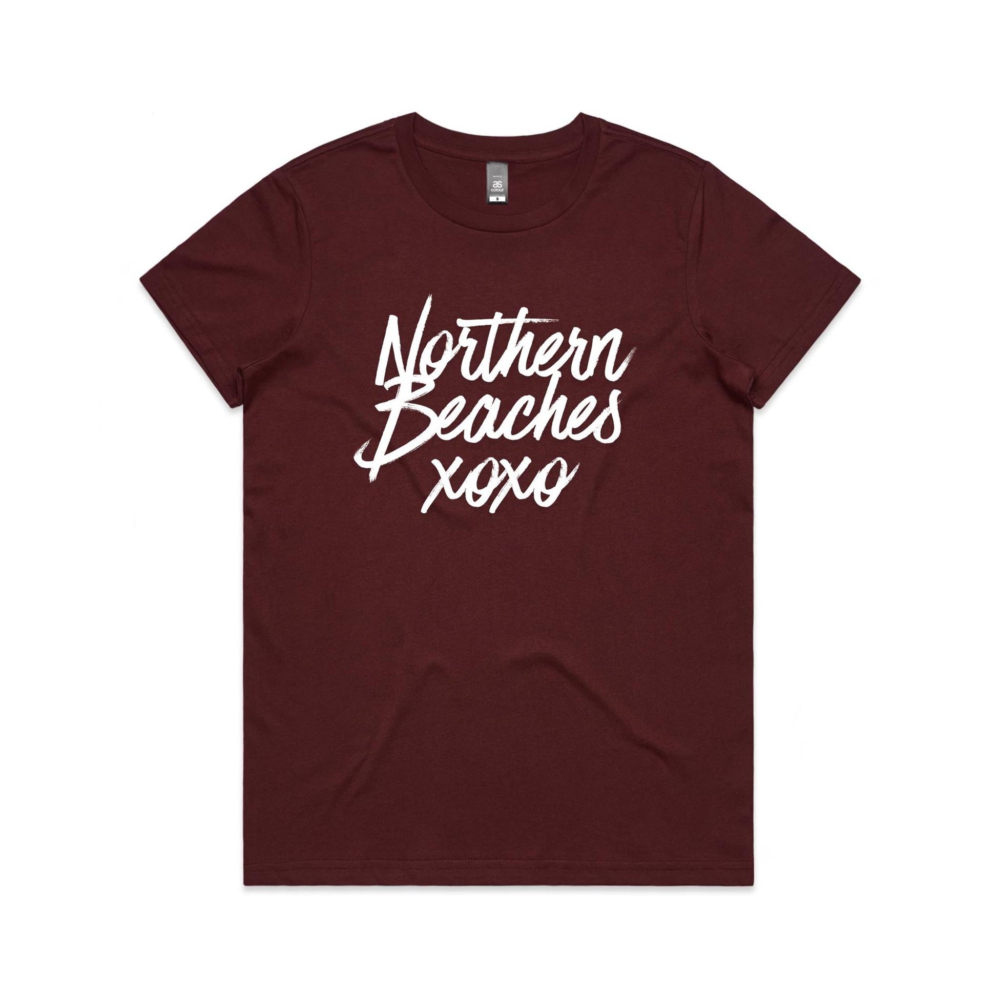 Lost Manly custom logo Northern Beaches xoxo edition AS Colour Women's Maple Tee - Lost Manly Shop