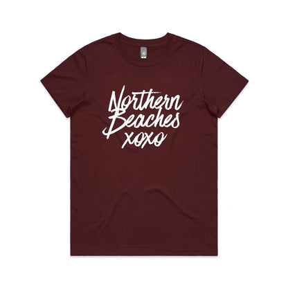 Lost Manly custom logo Northern Beaches xoxo edition AS Colour Women's Maple Tee - Lost Manly Shop