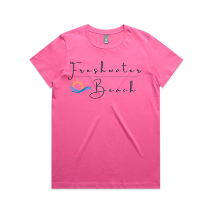 Lost Manly Custom Freshwater Beach Logo Limited Edition AS Colour Women's Maple Tee