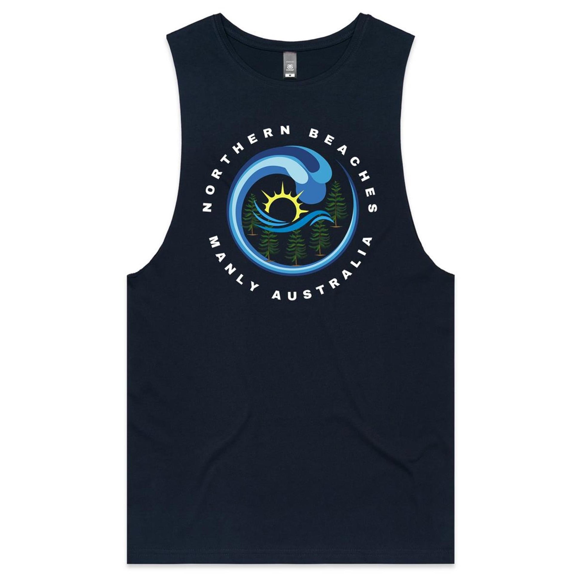 Northern Beaches Manly Australia custom logo AS Colour Barnard - Mens Tank 