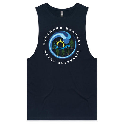 Northern Beaches Manly Australia custom logo AS Colour Barnard - Mens Tank 