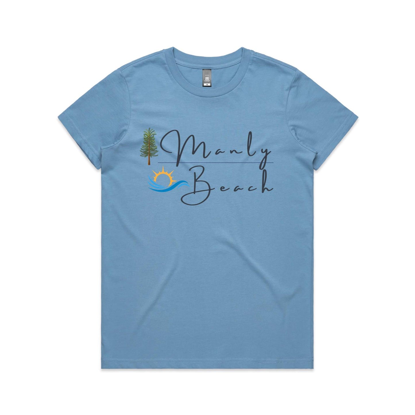 Lost Manly Custom Manly Beach Logo Limited Edition AS Colour Women's Maple Tee - Lost Manly Shop