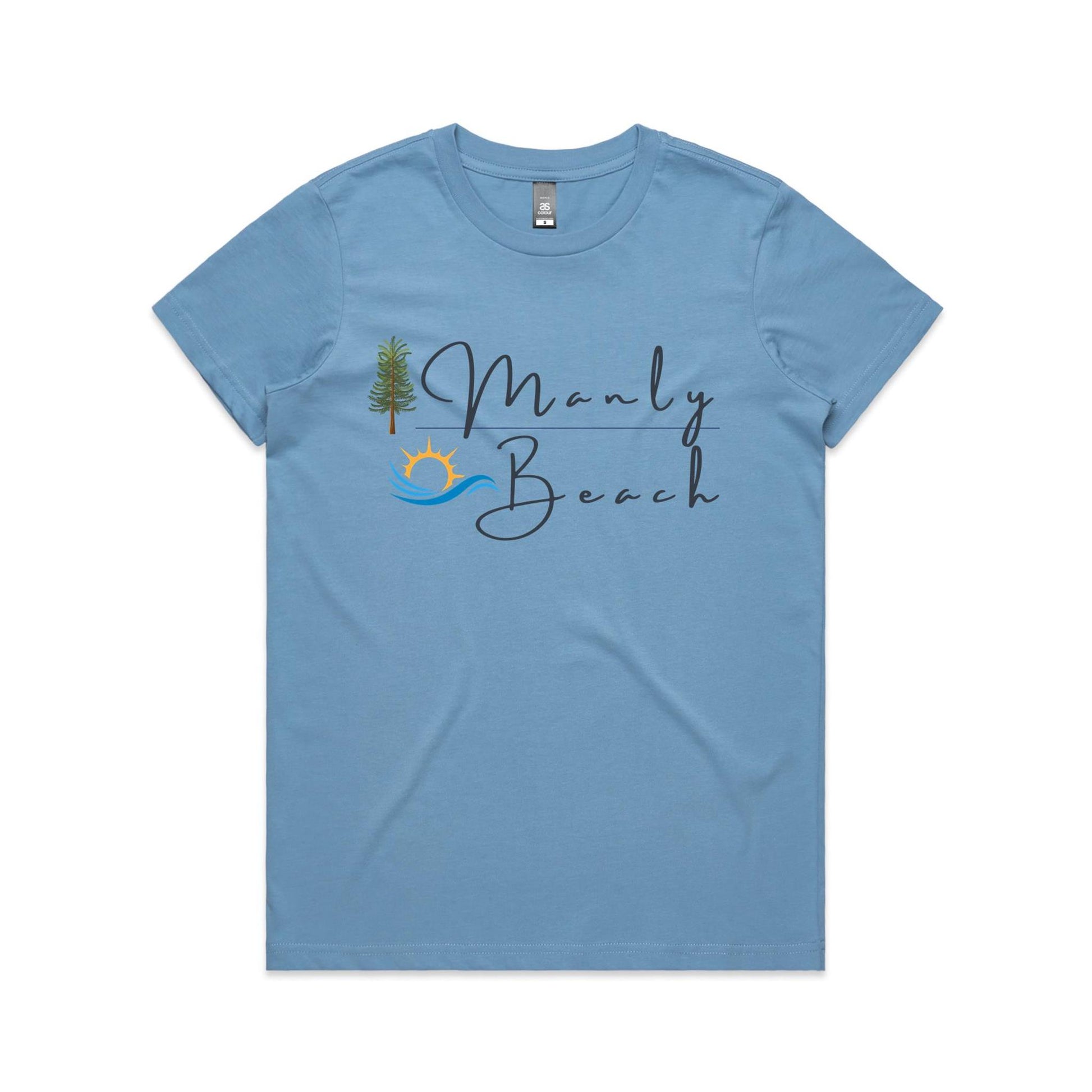Lost Manly Custom Manly Beach Logo Limited Edition AS Colour Women's Maple Tee - Lost Manly Shop
