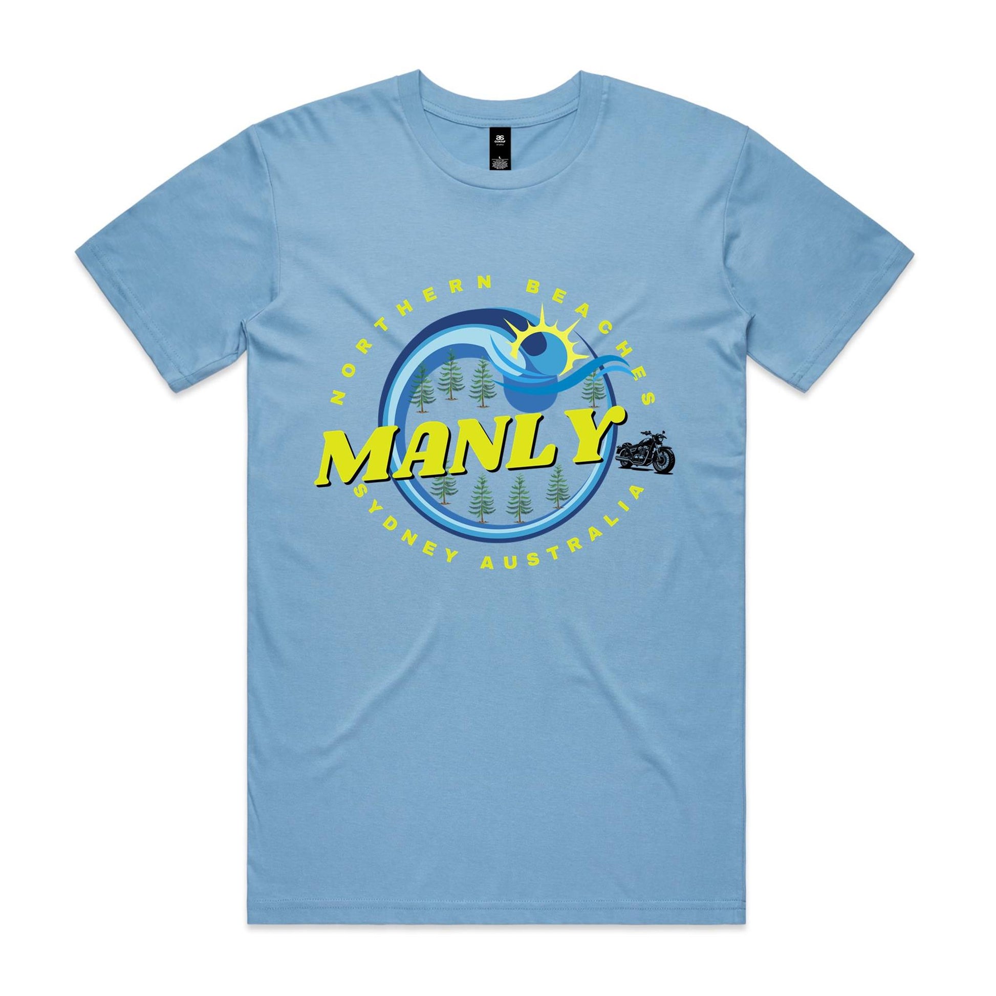 Lost Manly custom logo The Manly Barry AS Colour Staple Tee - Lost Manly Shop