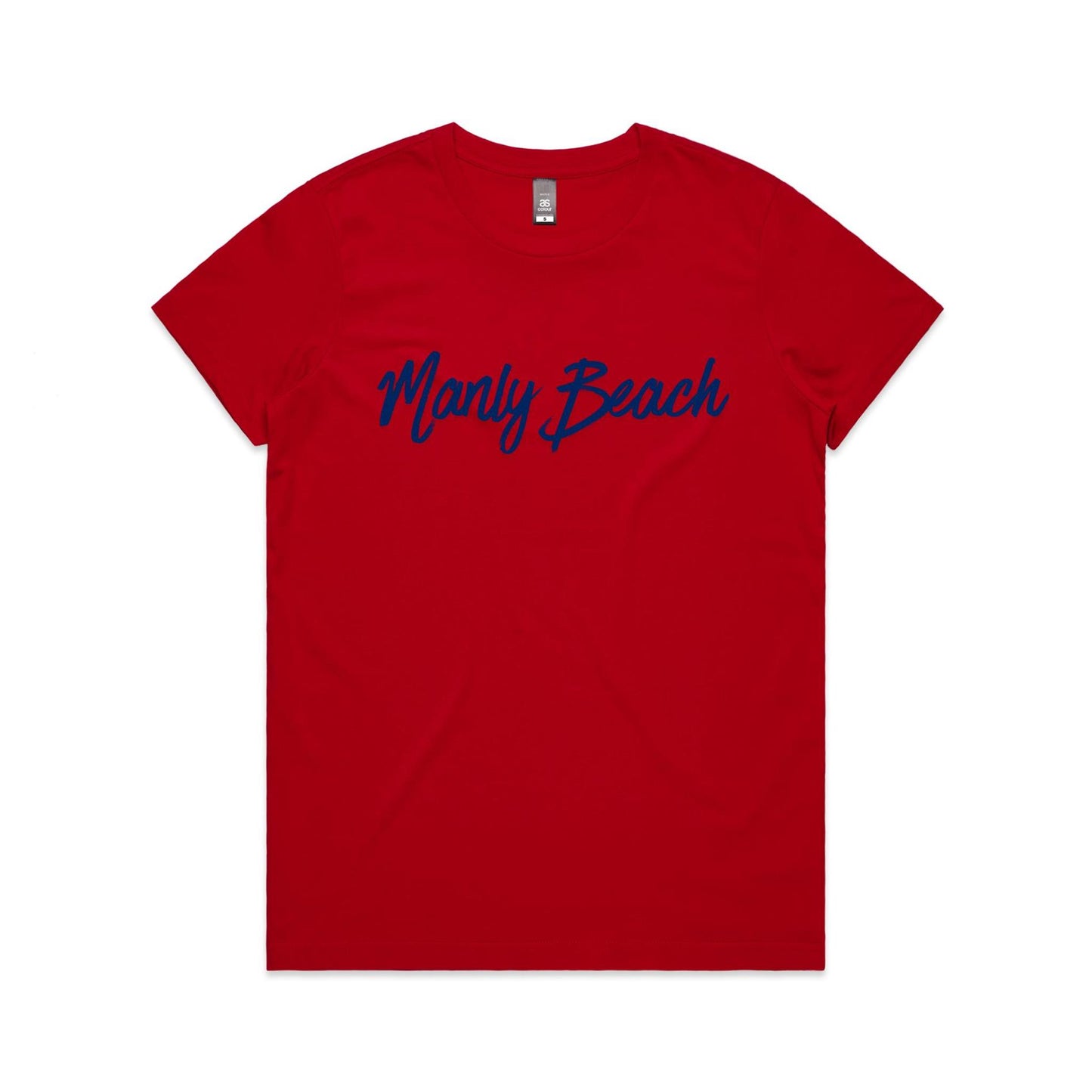 Lost Manly custom logo Manly Beach edition AS Colour Women's Maple Tee - Lost Manly Shop