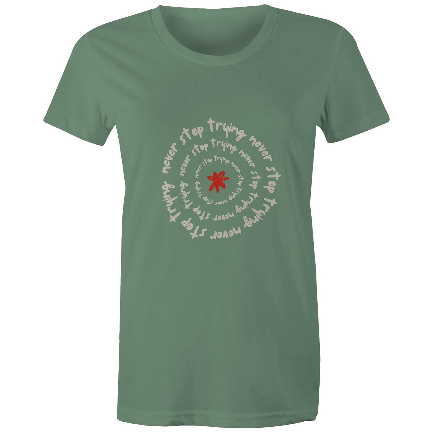 Maple Tee Inspirational Saying Logo Print 