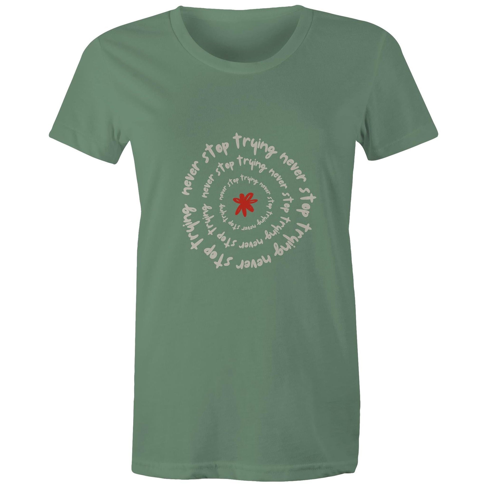 Maple Tee Inspirational Saying Logo Print 