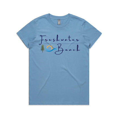 Lost Manly Custom Freshwater Beach Logo Limited Edition AS Colour Women's Maple Tee - Lost Manly Shop